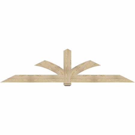 Ekena Millwork Redmond Rough Sawn Timber Gable Bracket, Douglas Fir, 108"W x 27"H x 6"D x 6"F, 6/12 Pitch GBW108X27X0606RED00RDF